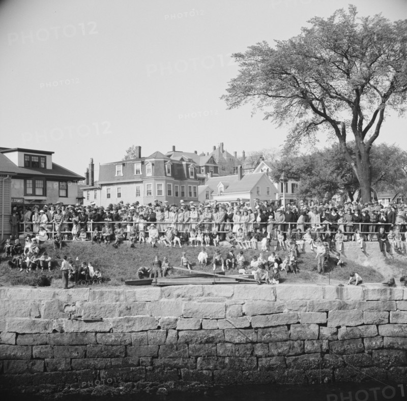 Memorial services for fishermen lost at sea, Gloucester, Massachusetts, 1943. Creator: Gordon Parks.