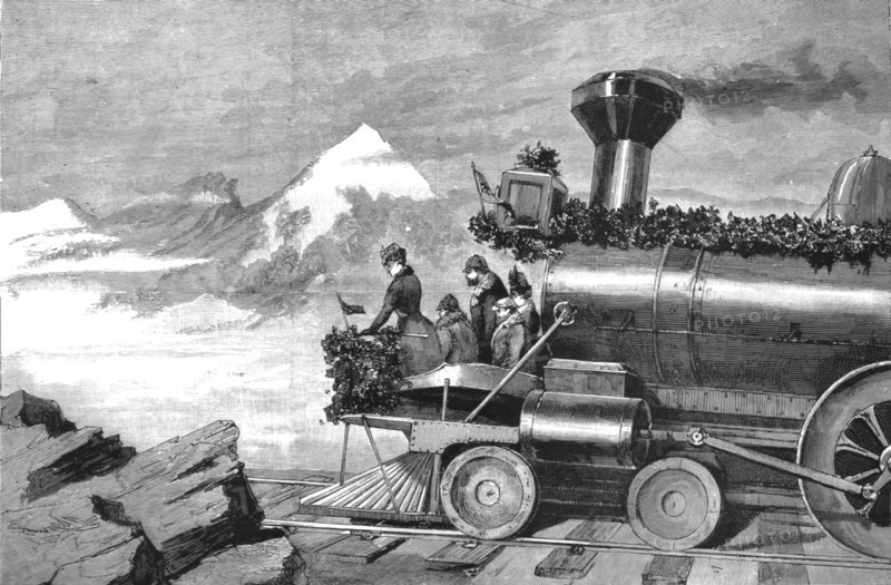 ''A Tour with the Govenor-General of Canada over the Canadian Pacific Railway--The Summit...', 1890. Creator: Frederick Villiers.