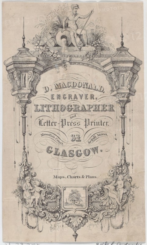 Trade Card for D. MacDonald, Engraver, Lithographer & Letter Press..., late 18th-early 19th century. Creator: Anon.
