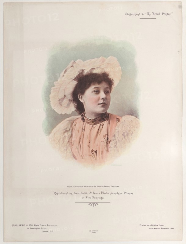 Advertisement for John Swain & Son, Photo Process Engravers in "The British Printer", 19th century.