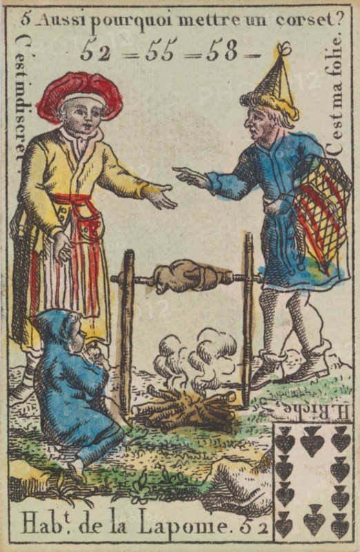 Hab.t de la Laponie from Playing Cards (for Quartets) 'Costumes des Peuples Étrangers', 1700-1799.