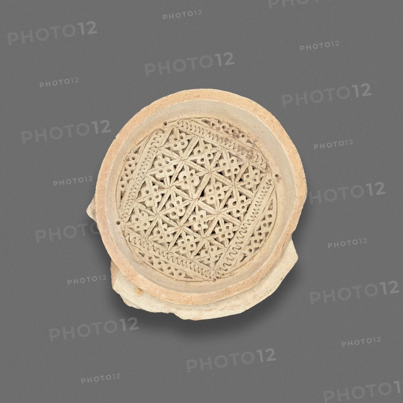 Clay Filter with punched and inscribed decoration, Fatimid dynasty (969-1171), 11th-12th century.