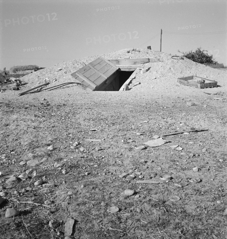 Abode [adobe?] basement dugout house on Roberts' farm. Willow Creek area. Malheur County, Oregon.