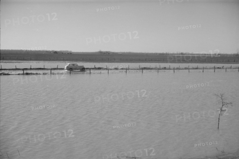 The Bessie Levee augmented with sand bags during the 1937 flood near Tiptonville, Tennessee.
