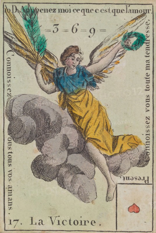 La Victoire from Playing Cards (for Quartets) 'Costumes des Peuples Étrangers', 1700-1799.