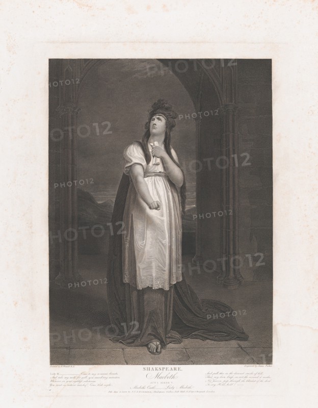 Lady Macbeth (Shakespeare, Macbeth, Act 1, Scene 5), first published 1800; reissued 1852.