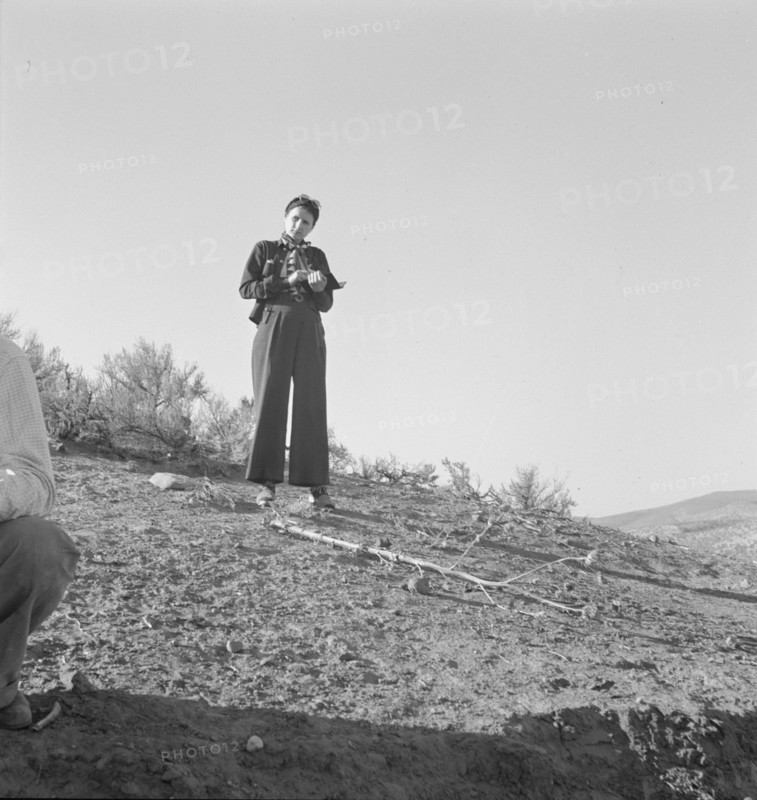 Woman at Cow Hollow, Oregon, 1939. [Image possibly related to Sam Cates from Oklahoma].