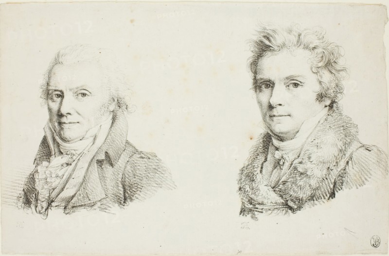 Self-Portrait in a Dark Cloth Coat and Self-Portrait in a Fur-Collared Coat, c. 1817.