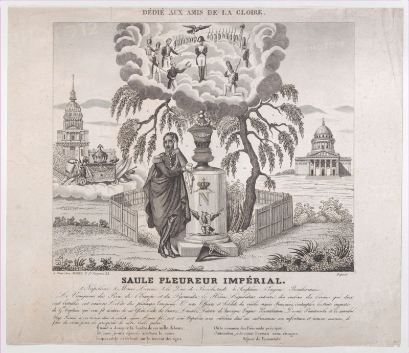 Saule Pleureur Imperiale with hidden silhouettes of Napoleon and his family, 1830-50.