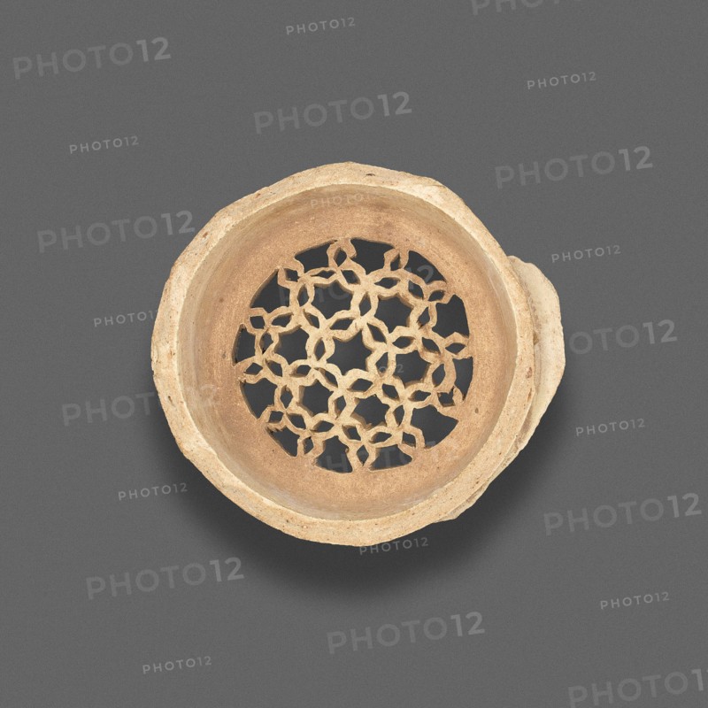Clay filter with geometric design, Fatimid dynasty (969-1171), 11th-12th century.