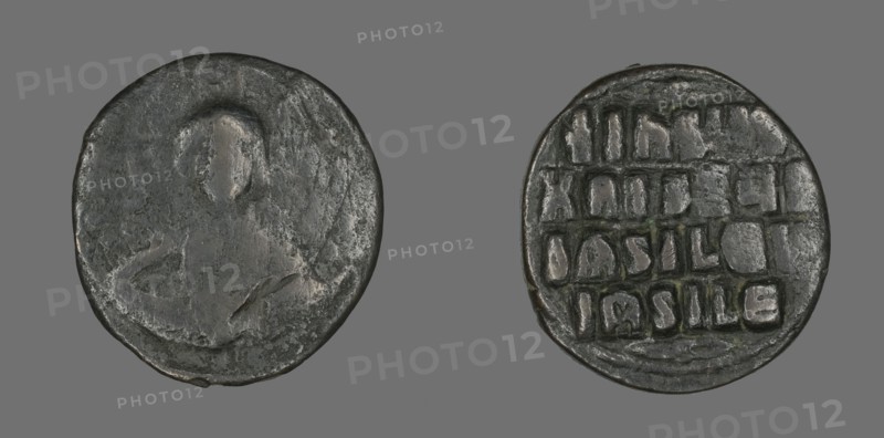 Anonymous Follis (Coin), 976-1028, attributed to Basil II and Constantine VIII.