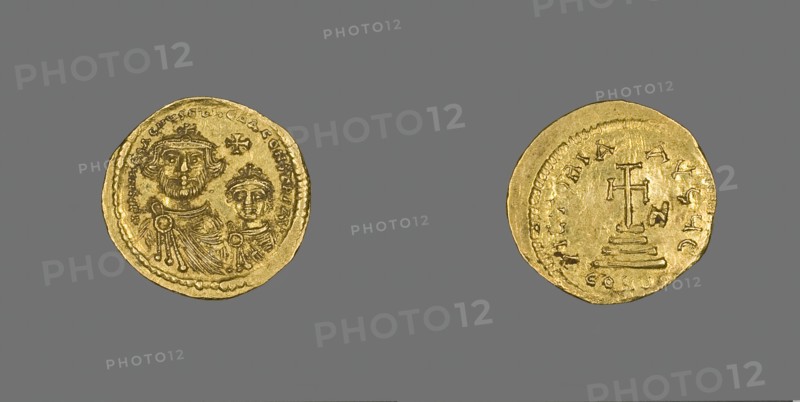 Solidus (Coin) Portraying Heraclius and His Son Heraclius Constantine, 613-616.