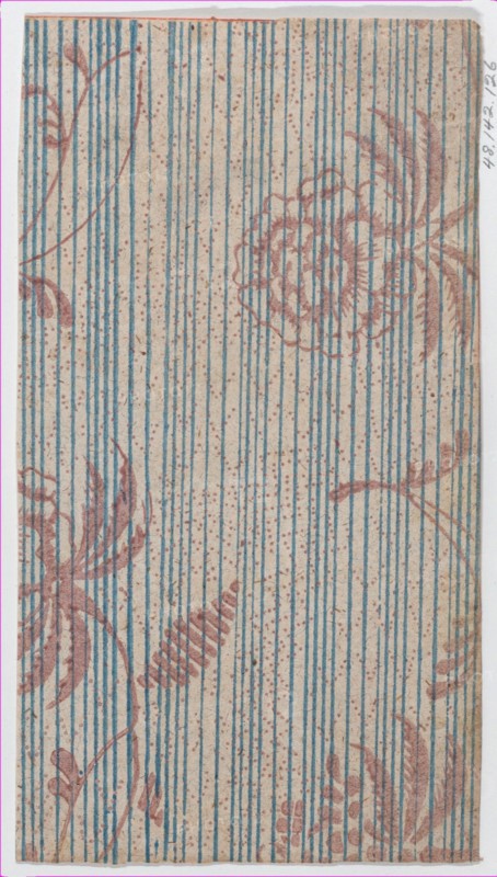 Sheet with two borders with an overall dot pattern, late 18th-mid-19th century.