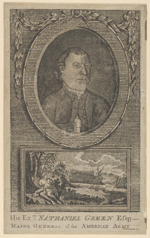 His Excellency Nathaniel Green, Esq., Major General of the American Army, 1781.