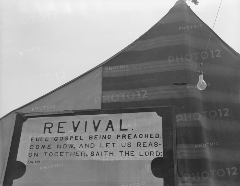 Washington, Yakima. Sumac Park. Revival meetings are held in Yakima shacktown.