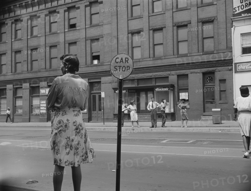 Washington, D.C. Waiting for the street car at 7th and Florida Avenue, N.W..