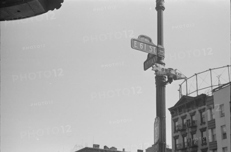 New York, New York. 61st Street between 1st and 3rd Avenues. Street sign.