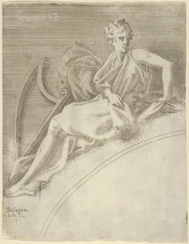 Terpsichore, from the series 'Twelve Muses and Goddesses', ca. 1542-45.