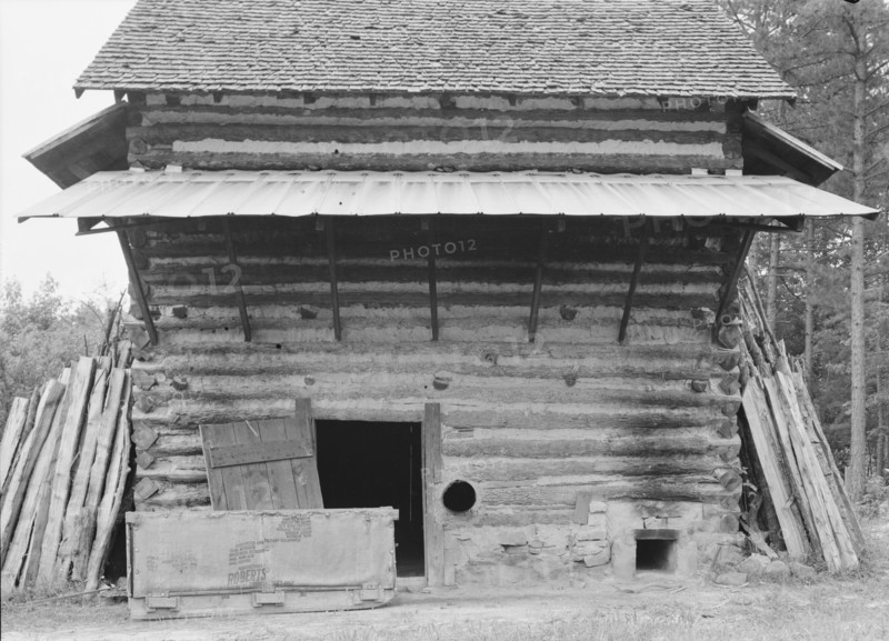 Tobacco barn ready for "putting in". Person County, North Carolina.