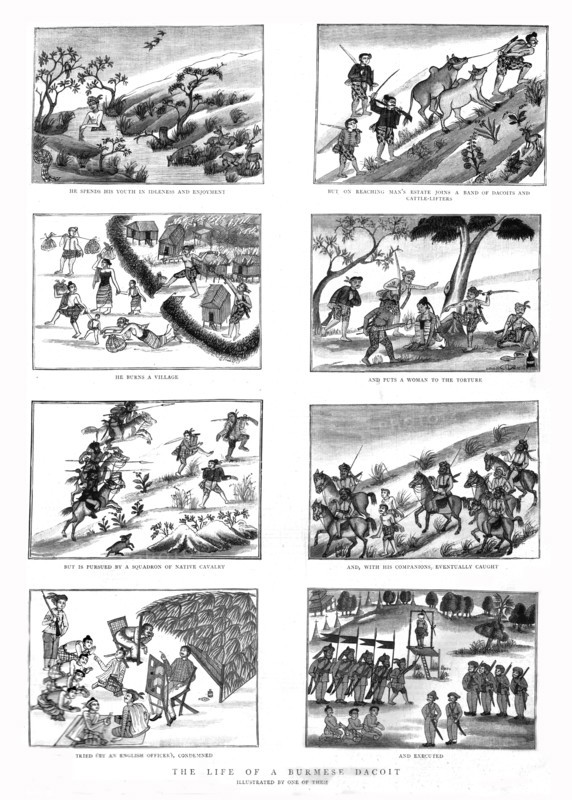 ''The Life of a Burmese Dacoit; illustrated by one of them', 1890.