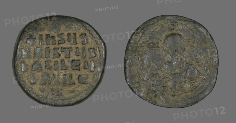 Anonymous Follis (Coin), Attributed to John I Tzimisces, 972-976.