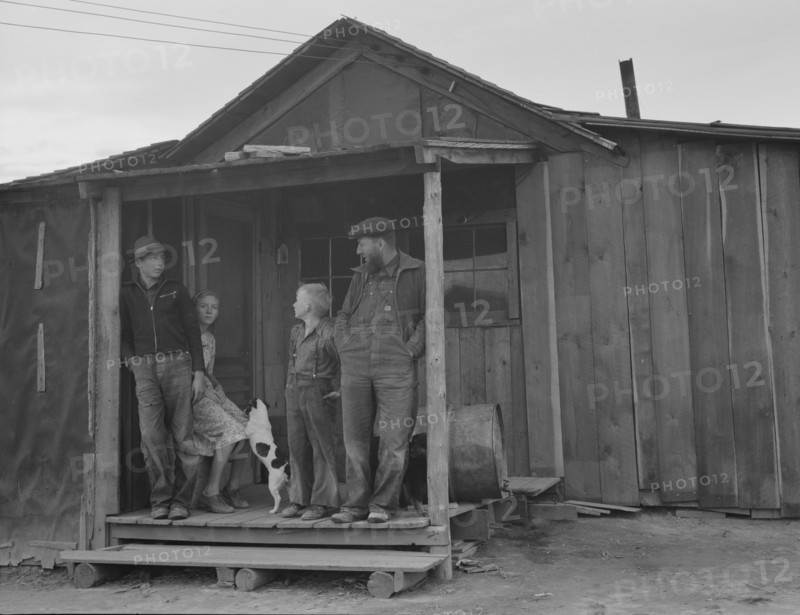 Stump farm family and their present home. Boundary County, Idaho.
