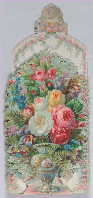 Valentine - Mechanical -- a decorated armoire (chest), ca. 1875.