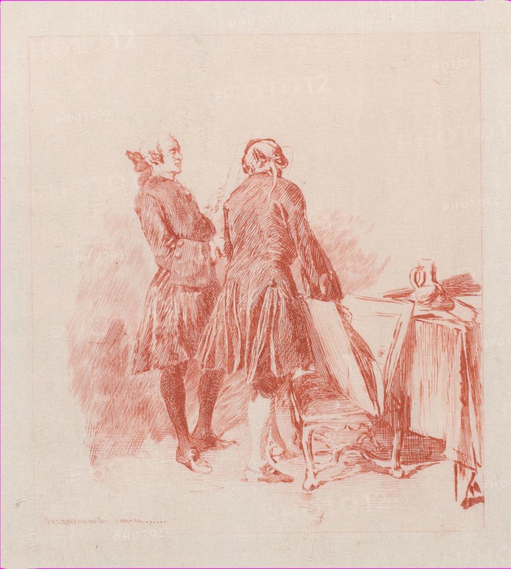 The Print Enthusiast, after a drawing by Meissonier, 1877.