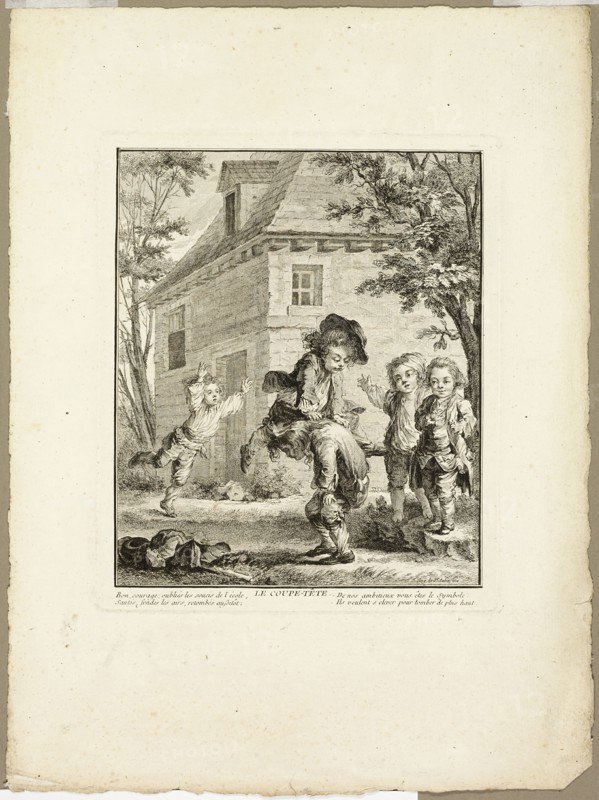 Leap Frog, from The Games of the Urchins of Paris, 1770.