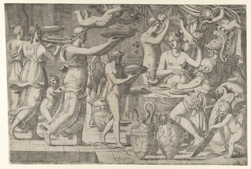 Mars and Venus Being Served at Table by Cupid, 1540-56.
