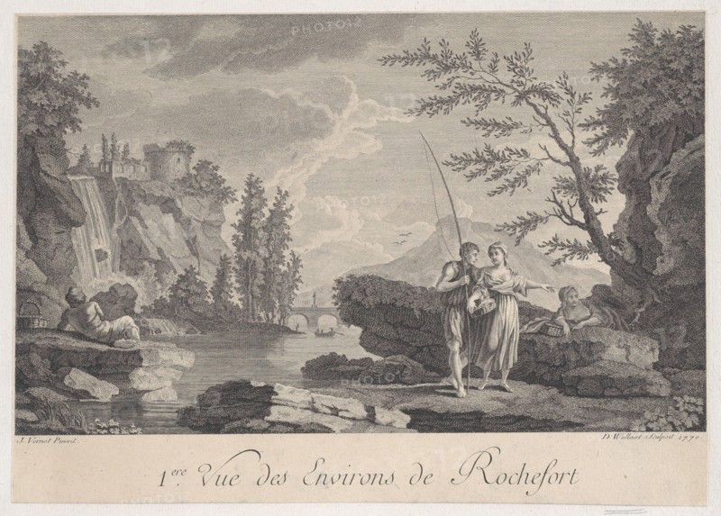 First View of the Surroundings of Rochefort, 1770.