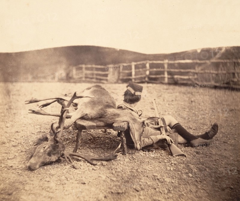 [Peel Ross with Hunting Trophies], ca. 1856-1859.