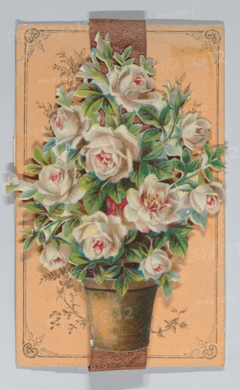 Valentine - Hand assembled with scrap, ca. 1875.