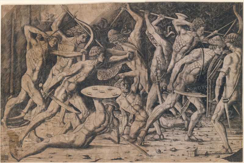 Battle of Hercules and the Giants, 15th century.