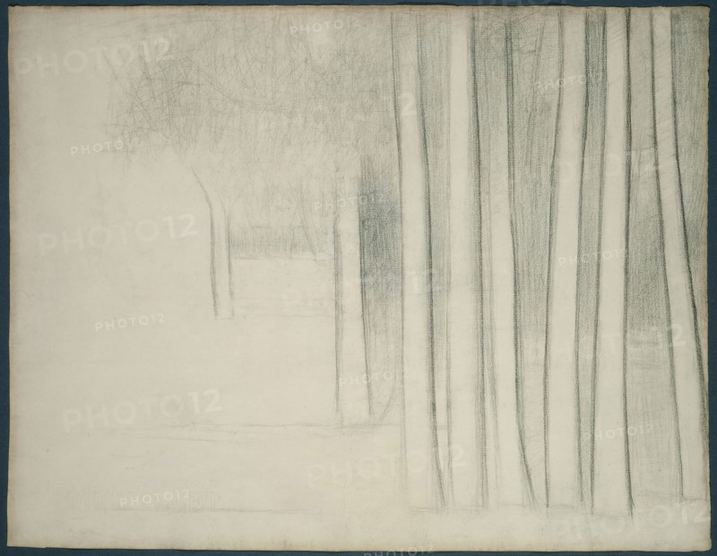 Tree Trunks (study for La Grande Jatte), 1884.