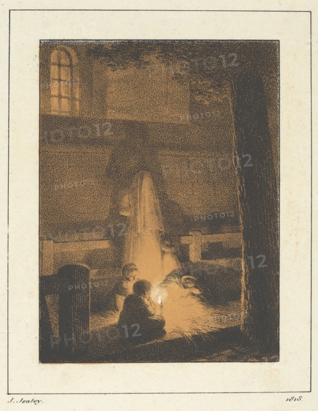 Children Holding a Candle in a Church, 1818.
