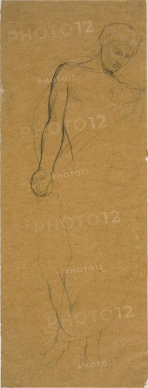 Study of a Standing Draped Figure, 1850/60.