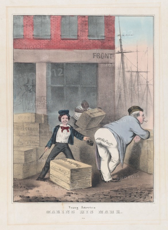 Young America Making His Mark, ca. 1840-49.