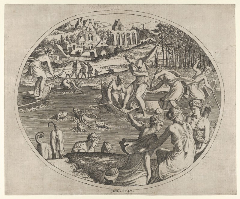 Diana and Her Nymphs Pursuing a Stag, 1547.
