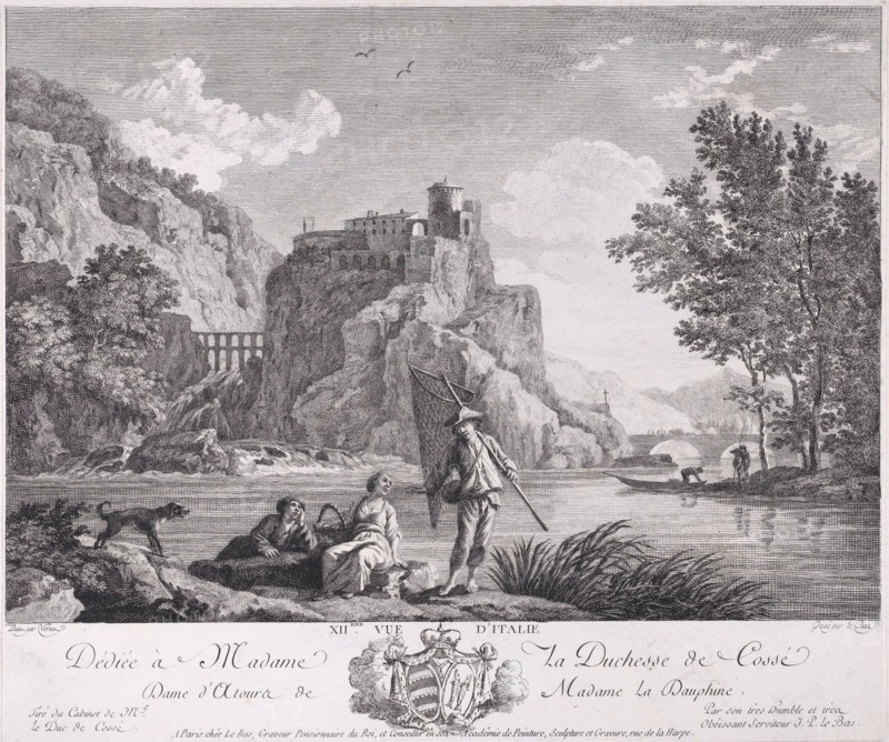 XIIeme Vue d'Italie. Le Bas, 18th century.