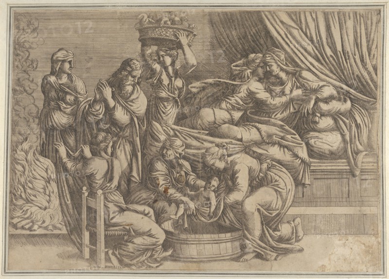 The Birth of the Virgin, 16th century.