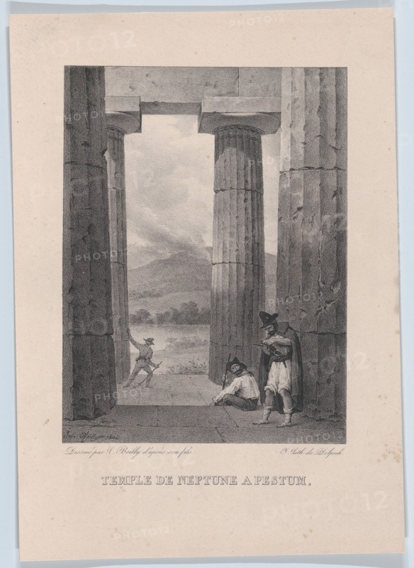 The Temple of Neptune in Pestum, 1826.