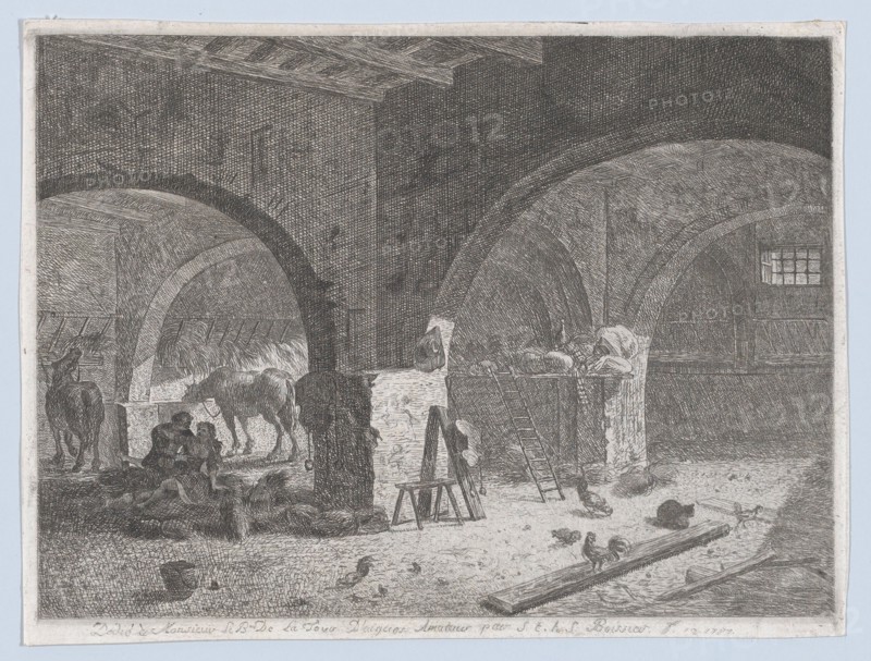 Interior of a Farm with Lovers, 1787.