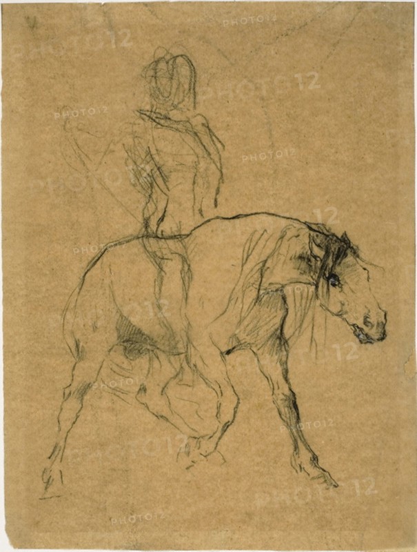 Study of a Horse and Rider, c. 1874.