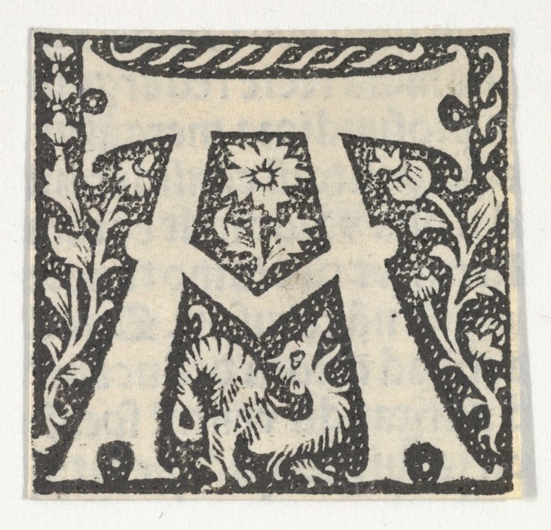 Decorated Roman alphabet, ca. 1499.