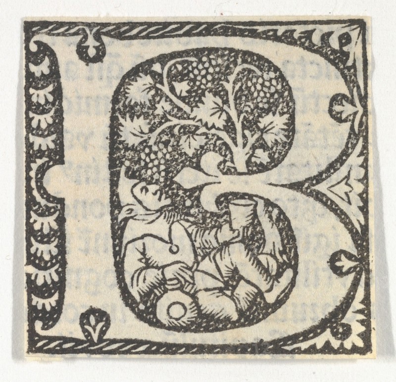 Decorated Roman alphabet, ca. 1499.