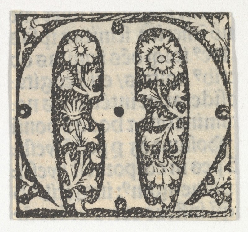 Decorated Roman alphabet, ca. 1499.