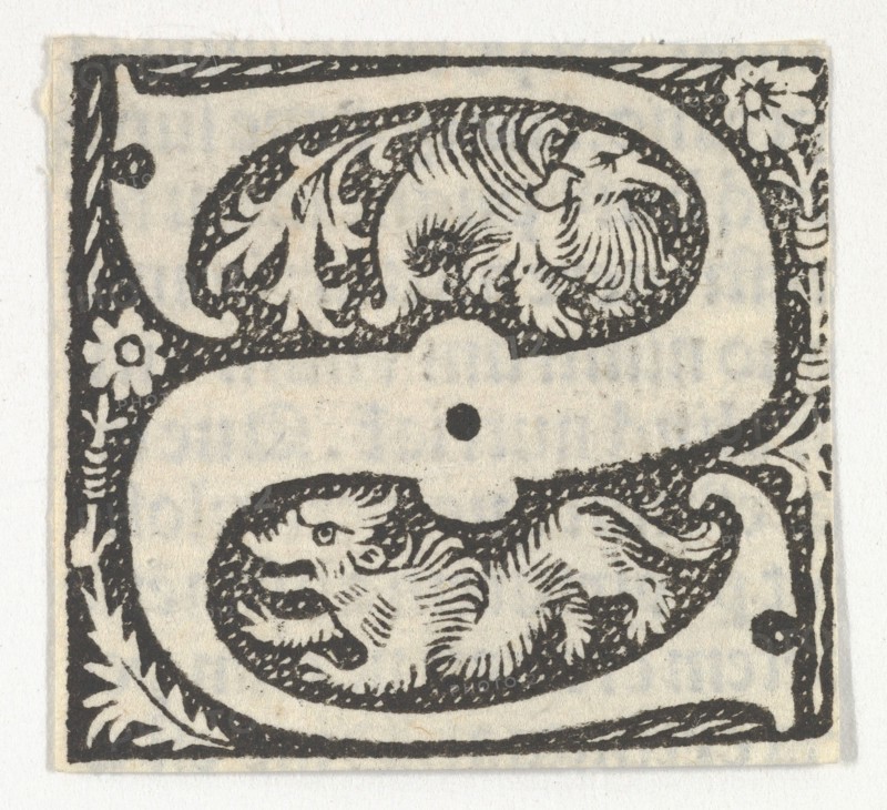Decorated Roman alphabet, ca. 1499.