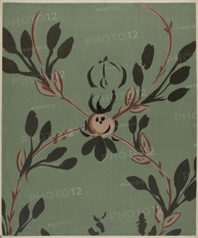 Free Hand Decorated Wall, c. 1940.