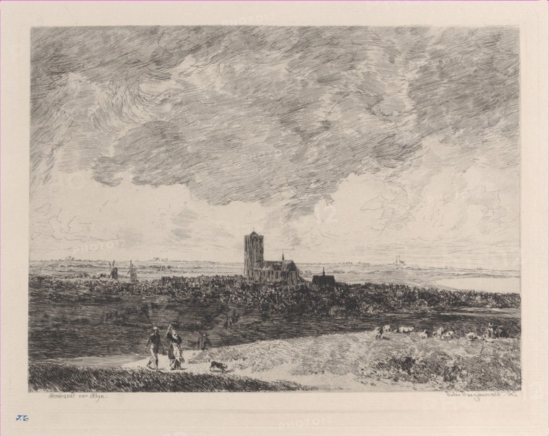 Landscape, after Rembrandt, 1877.